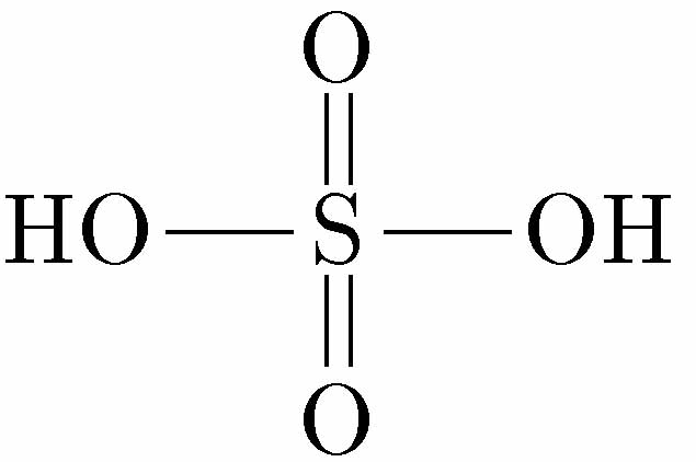 硫酸　構造式