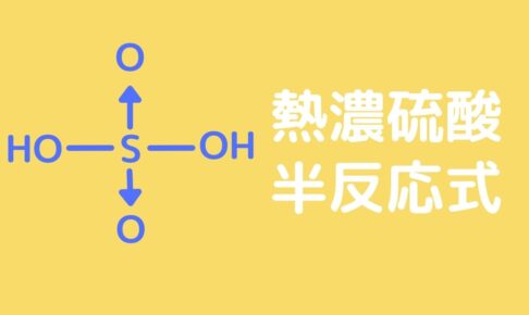 熱濃硫酸の半反応式